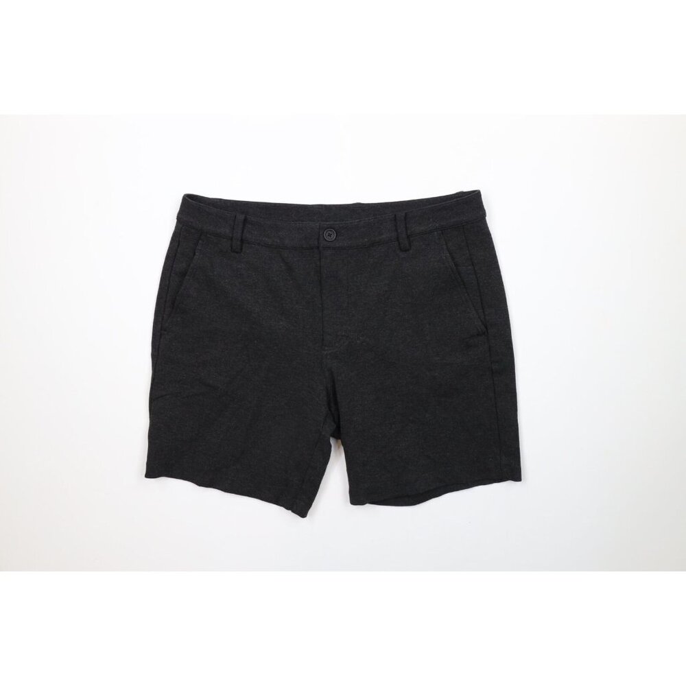 Kit & Ace Mens 32 Faded Flat Front Above Knee Jersey Knit Shorts Charcoal Gray